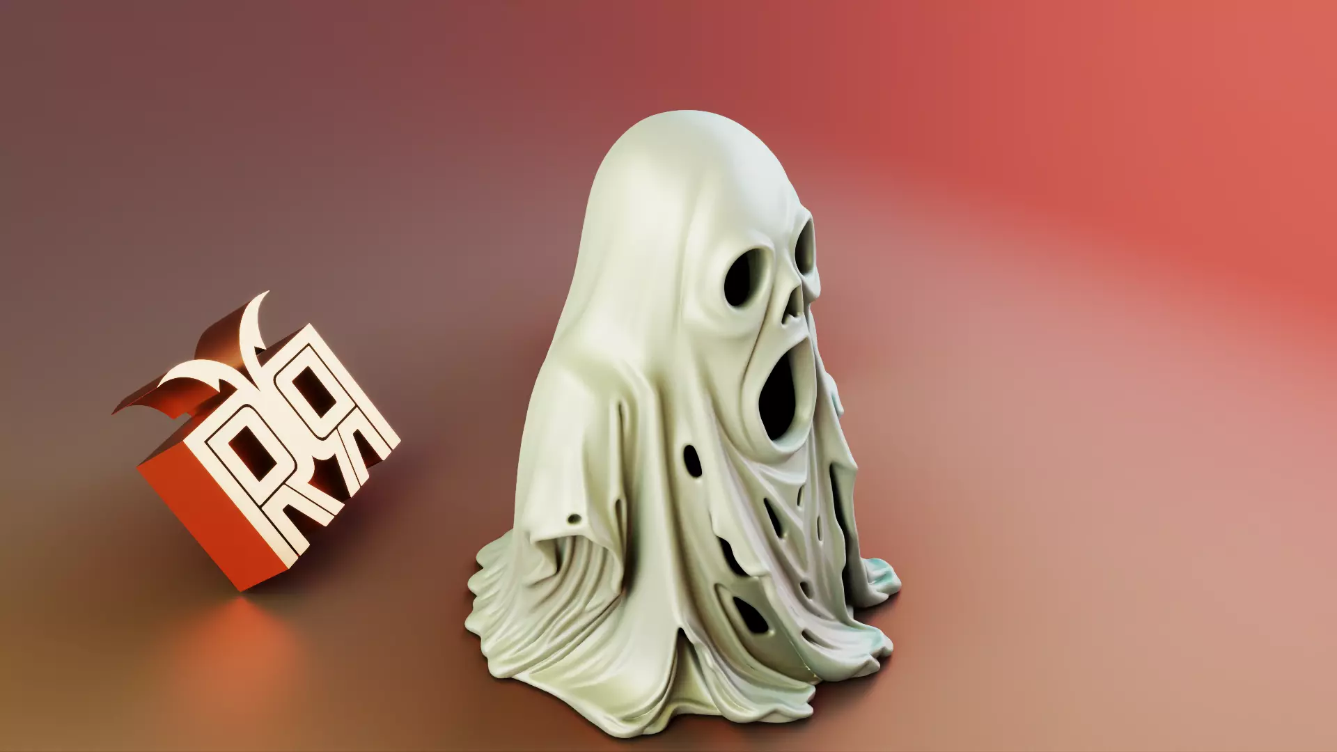 Halloween Ghost Tealight Holder 3D print model_9