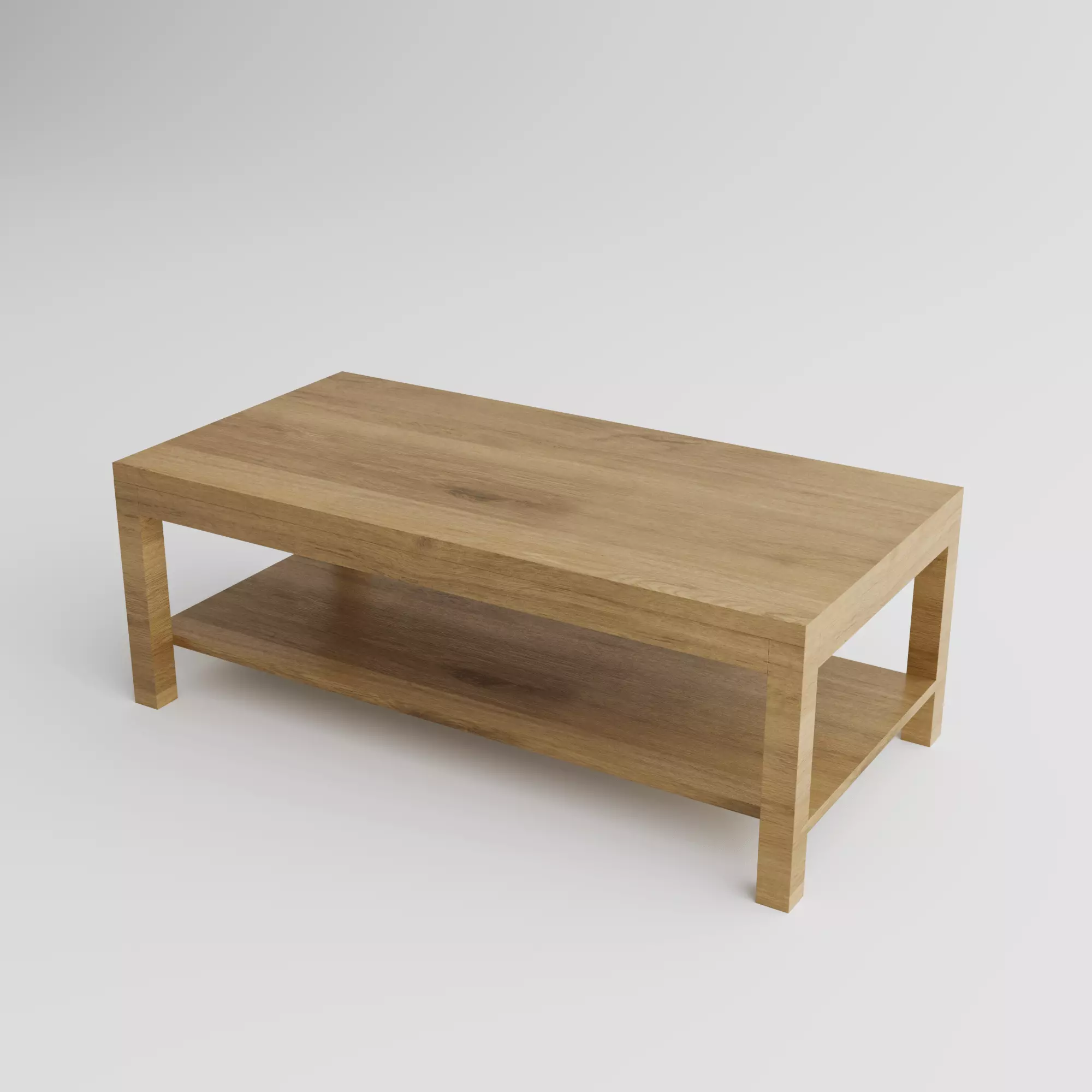 DIY COFFEE TABLE WOODEN Low-poly 3D model_1