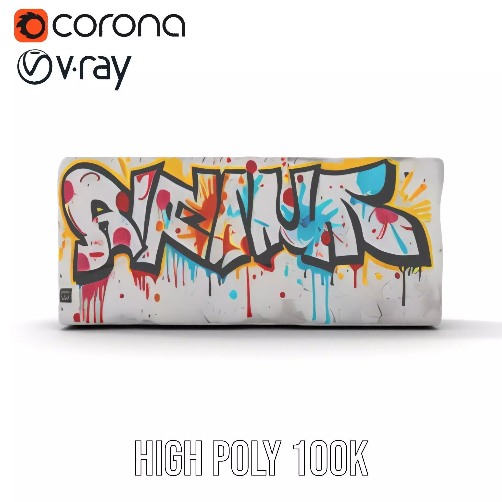 Colorful Graffiti Wall model pack Texture_30