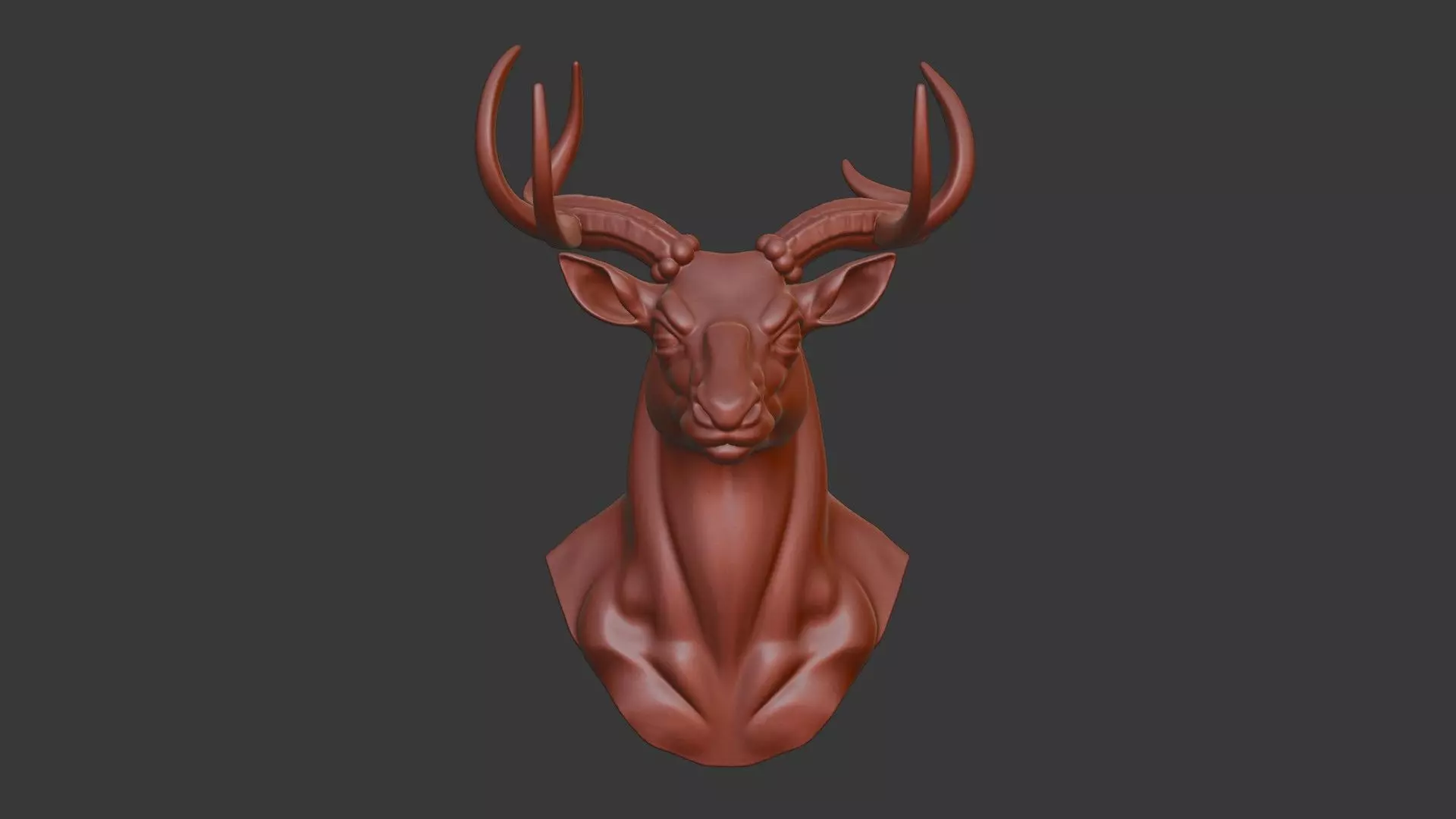 Markhor Head Bust 3D Model - STL Printable Wildlife Sculpture 3D print model_2