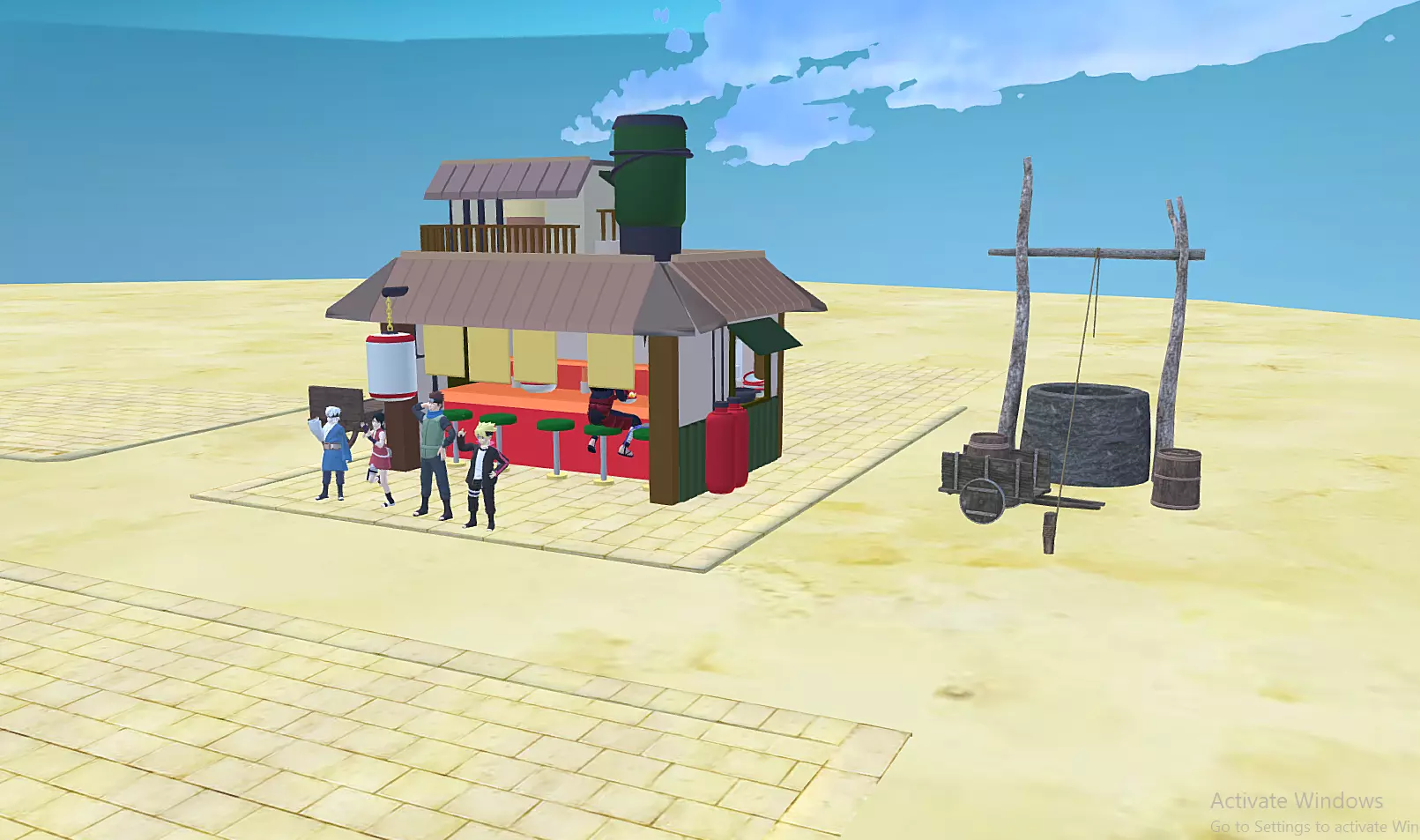 TEAM Konohamaru ft Hashirama at RamenShop FBX 3D model_2