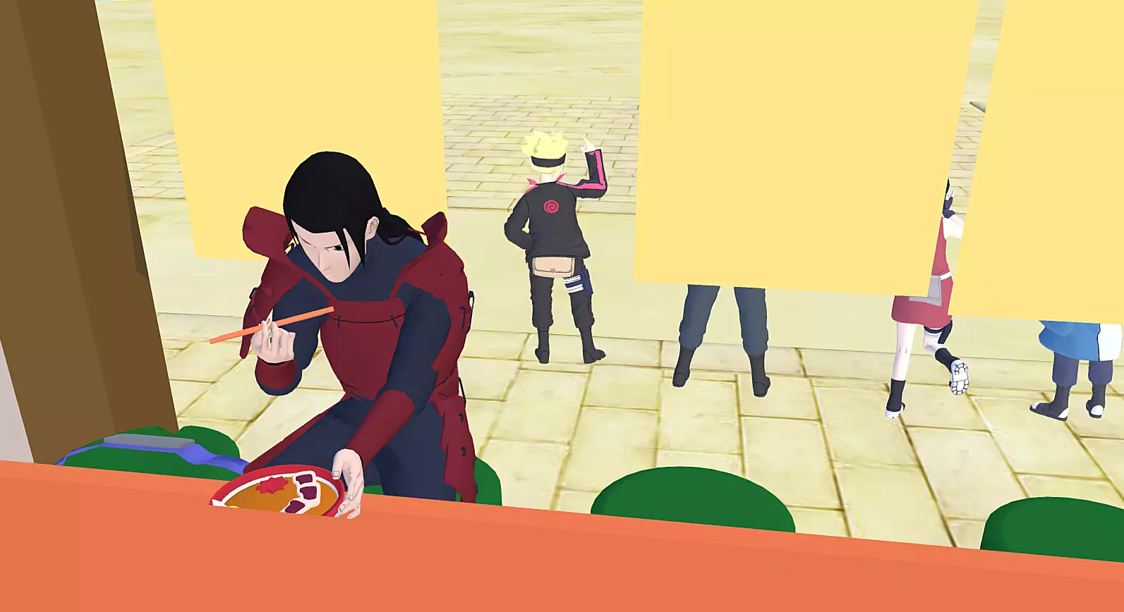 TEAM Konohamaru ft Hashirama at RamenShop FBX 3D model_1