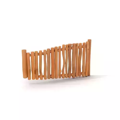 Rustic Wooden Fence model pack