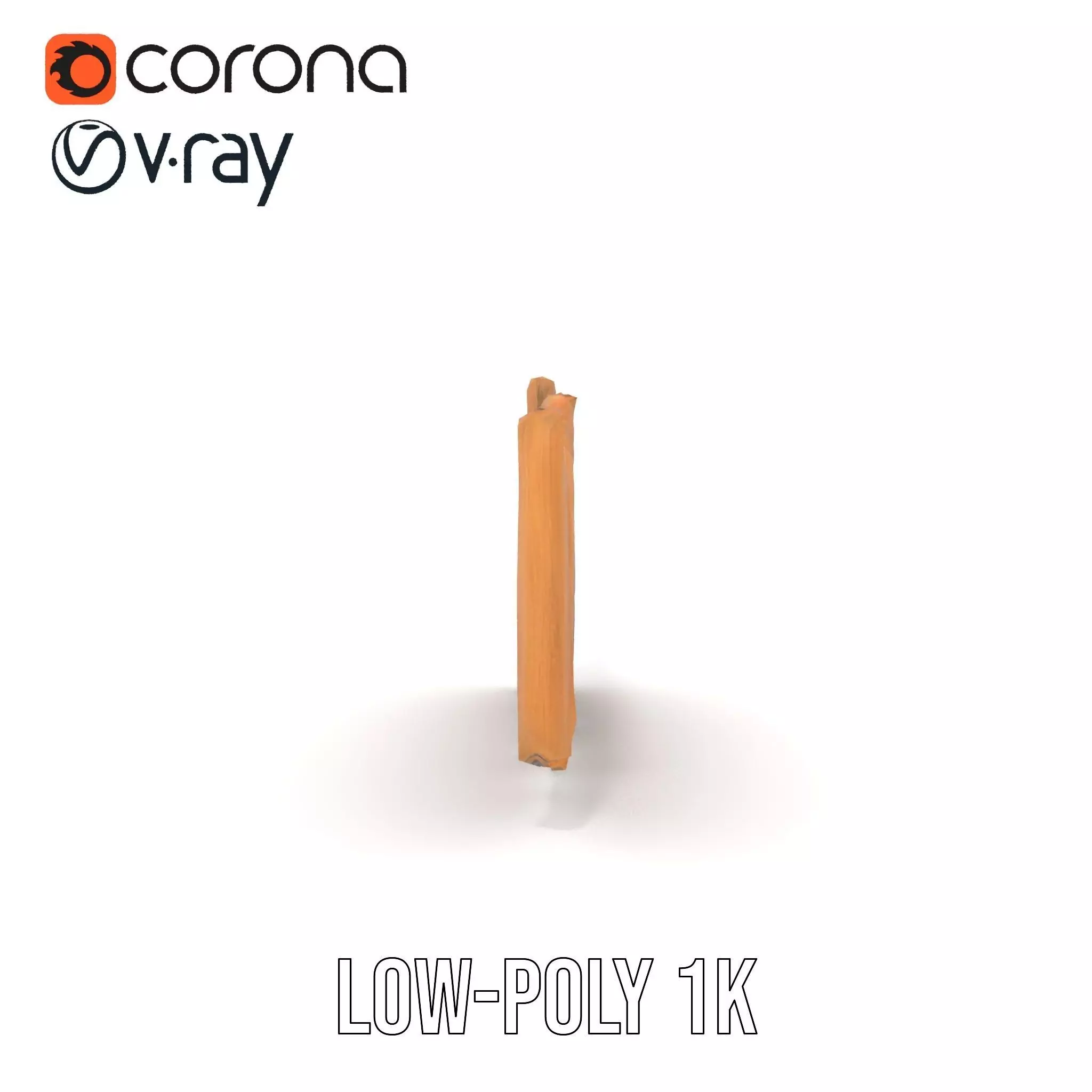 Rustic Wooden Fence model pack Low-poly 3D model_8