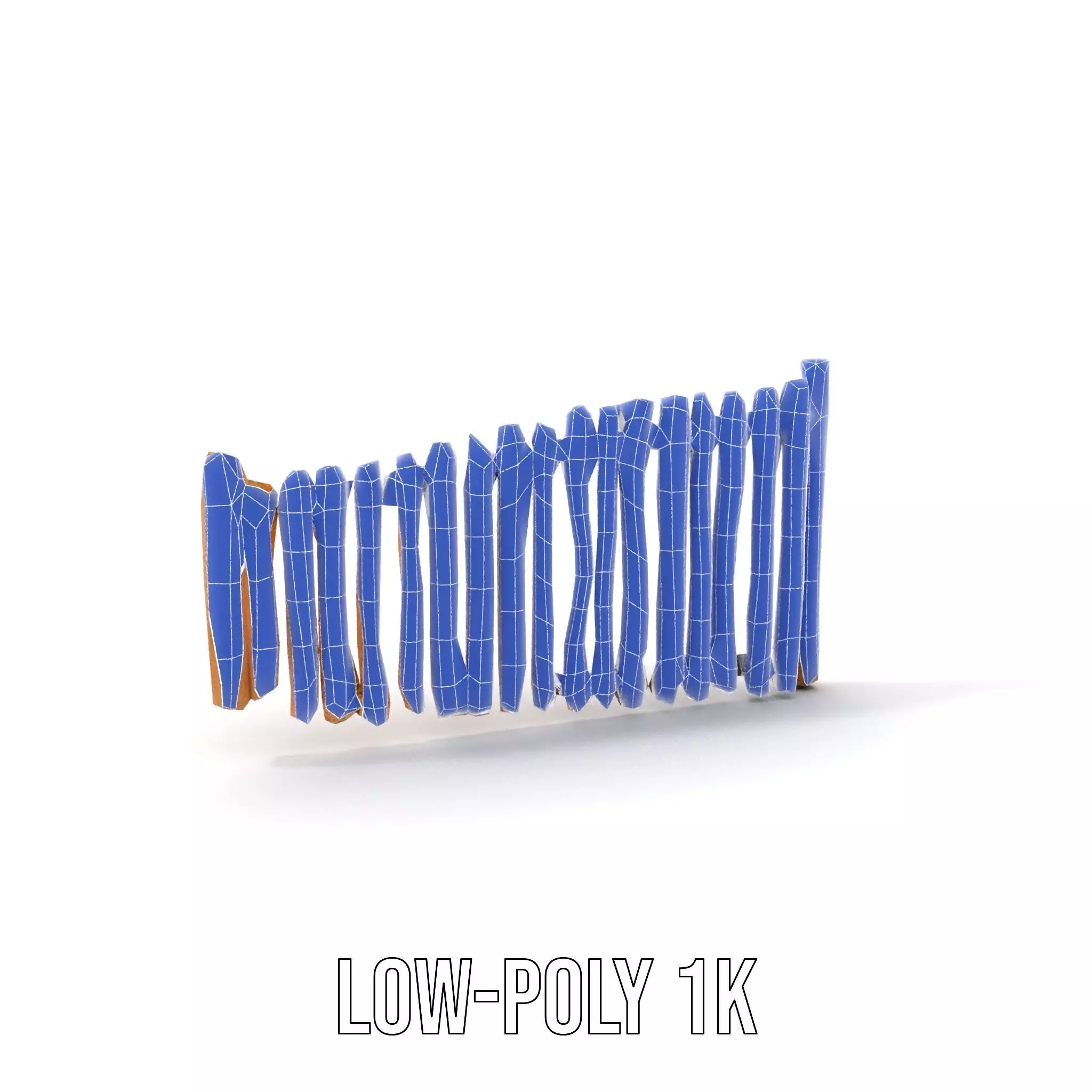 Rustic Wooden Fence model pack Low-poly 3D model_29