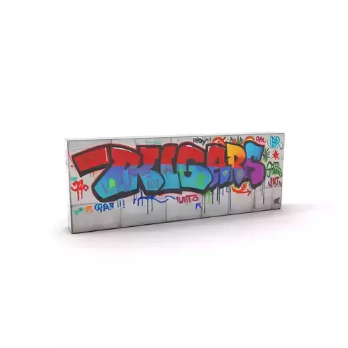 Vibrant Graffiti Wall model pack Low-poly 3D model