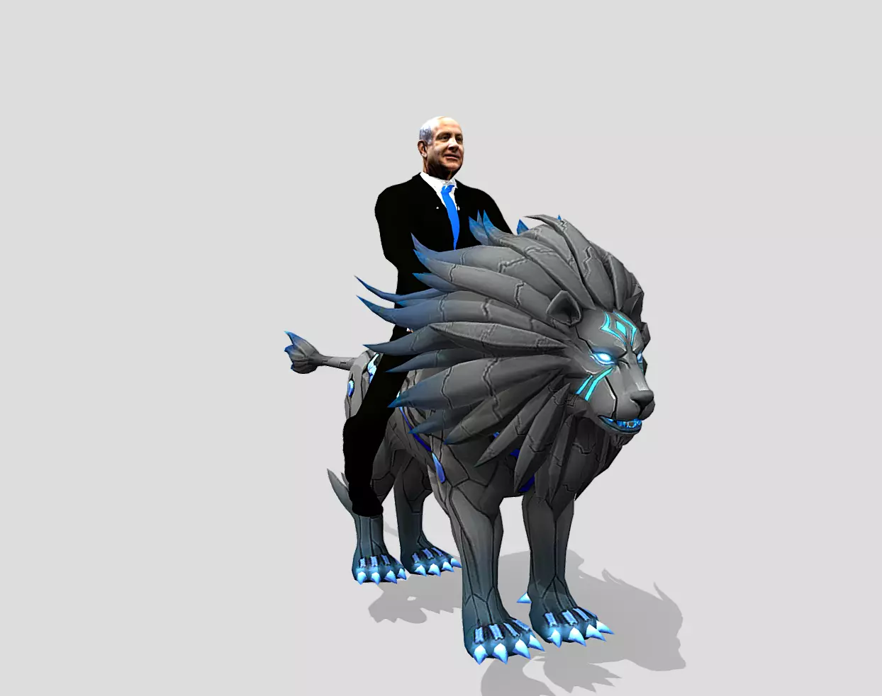Benjamin Netanyahu rid Bio Lion FBX 3D model_1