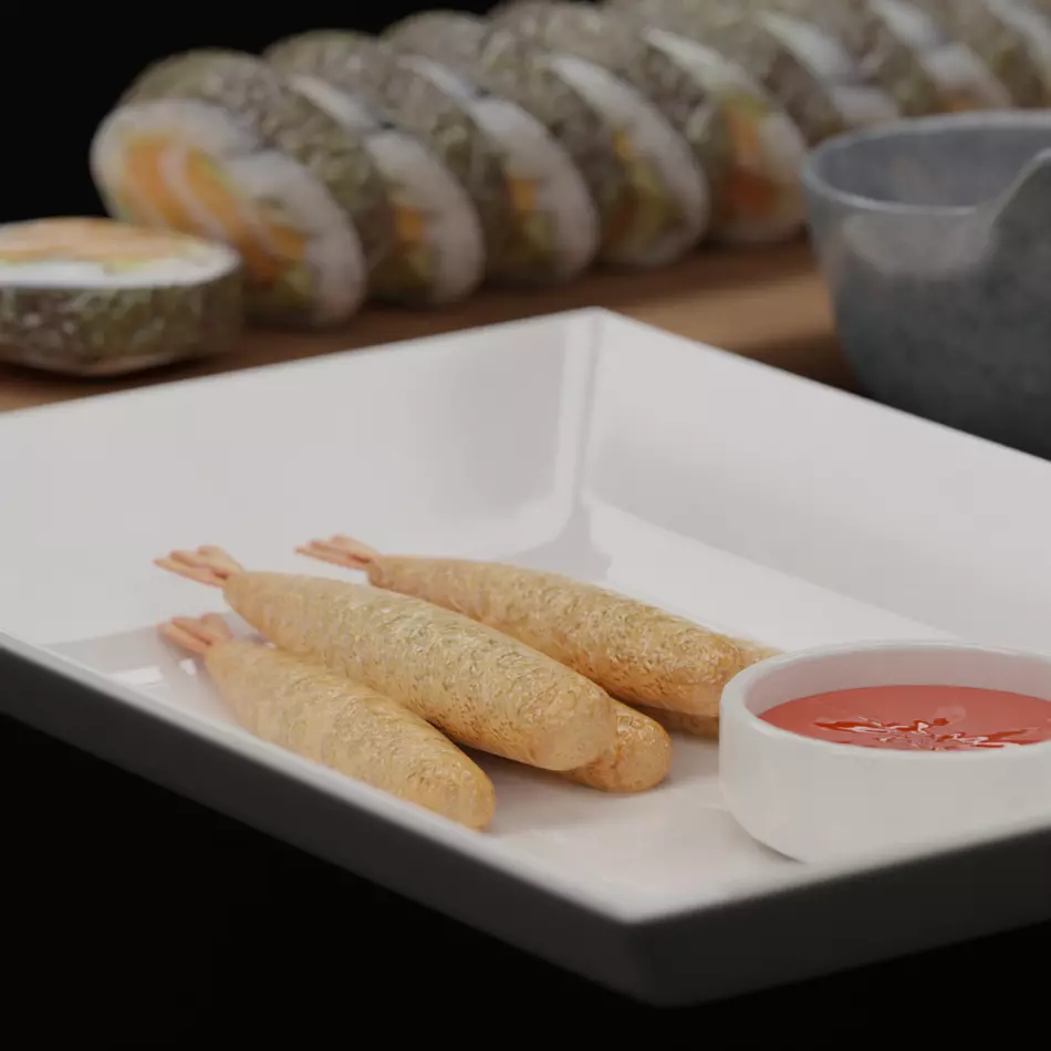 Asian Food Pack Realistic 3D Models PBR Low-poly 3D model_11