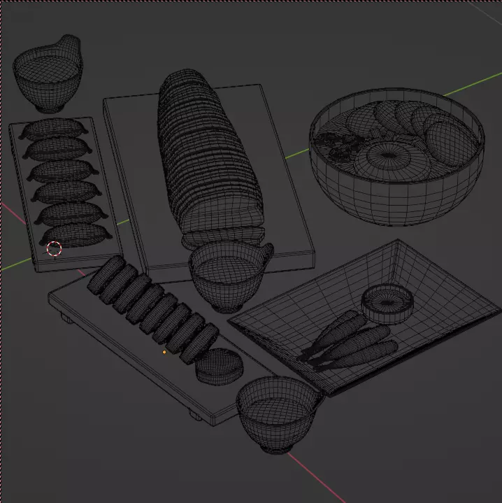 Asian Food Pack Realistic 3D Models PBR Low-poly 3D model_15