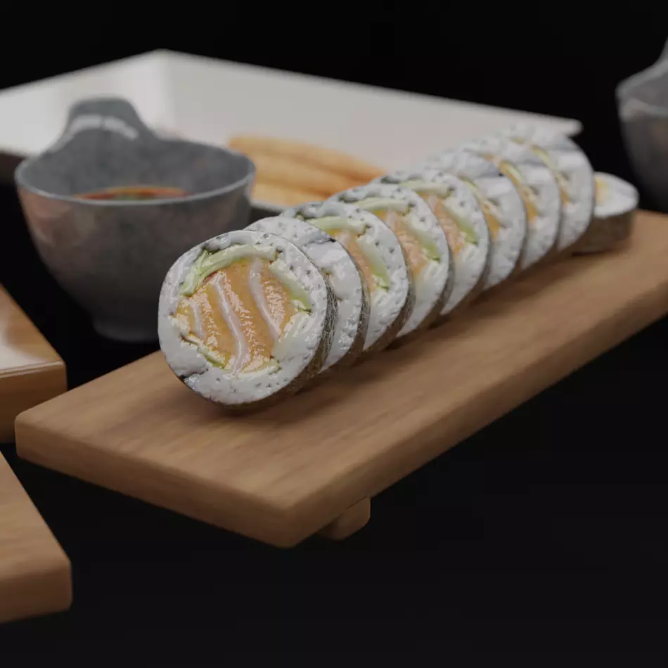 Asian Food Pack Realistic 3D Models PBR Low-poly 3D model_3