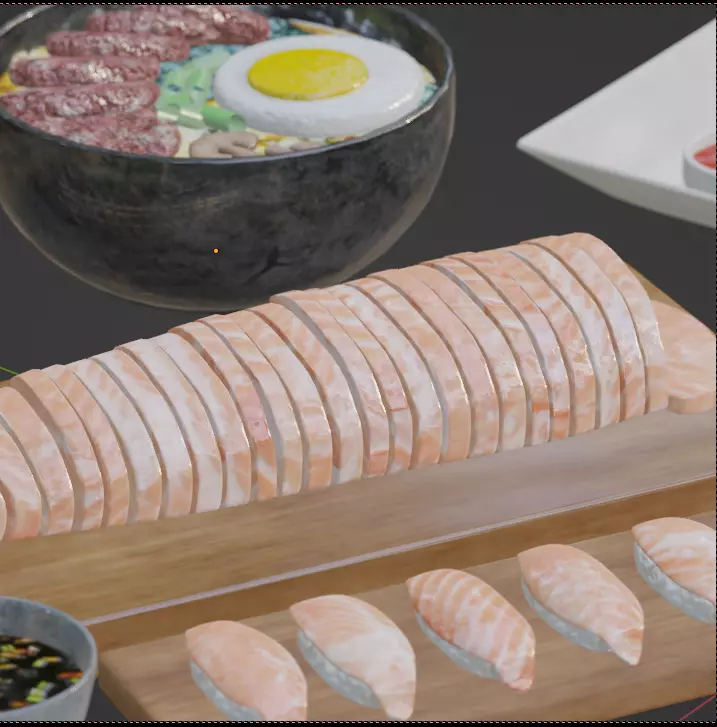 Asian Food Pack Realistic 3D Models PBR Low-poly 3D model_23