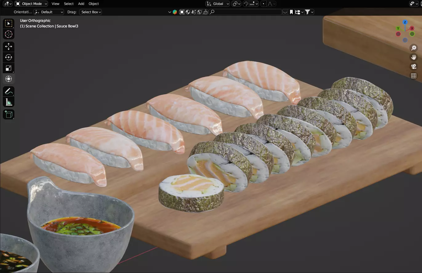 Asian Food Pack Realistic 3D Models PBR Low-poly 3D model_27