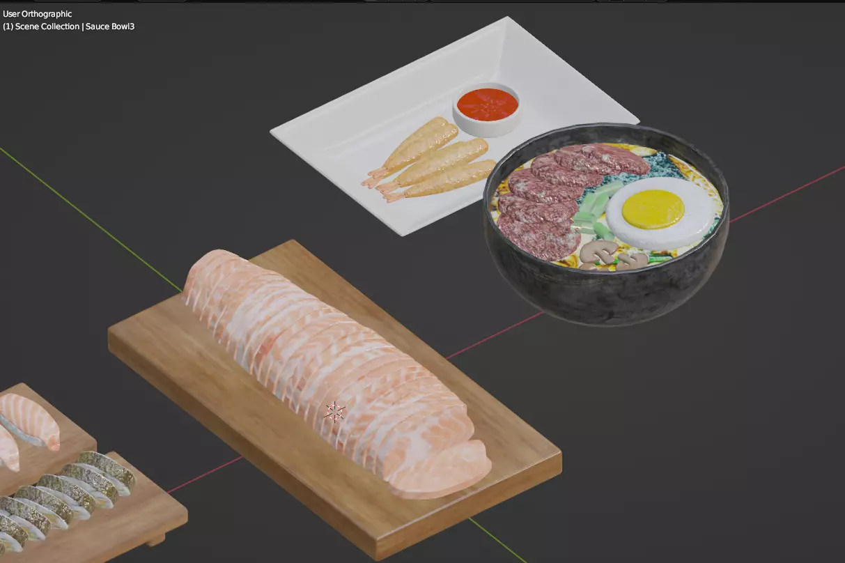 Asian Food Pack Realistic 3D Models PBR Low-poly 3D model_28