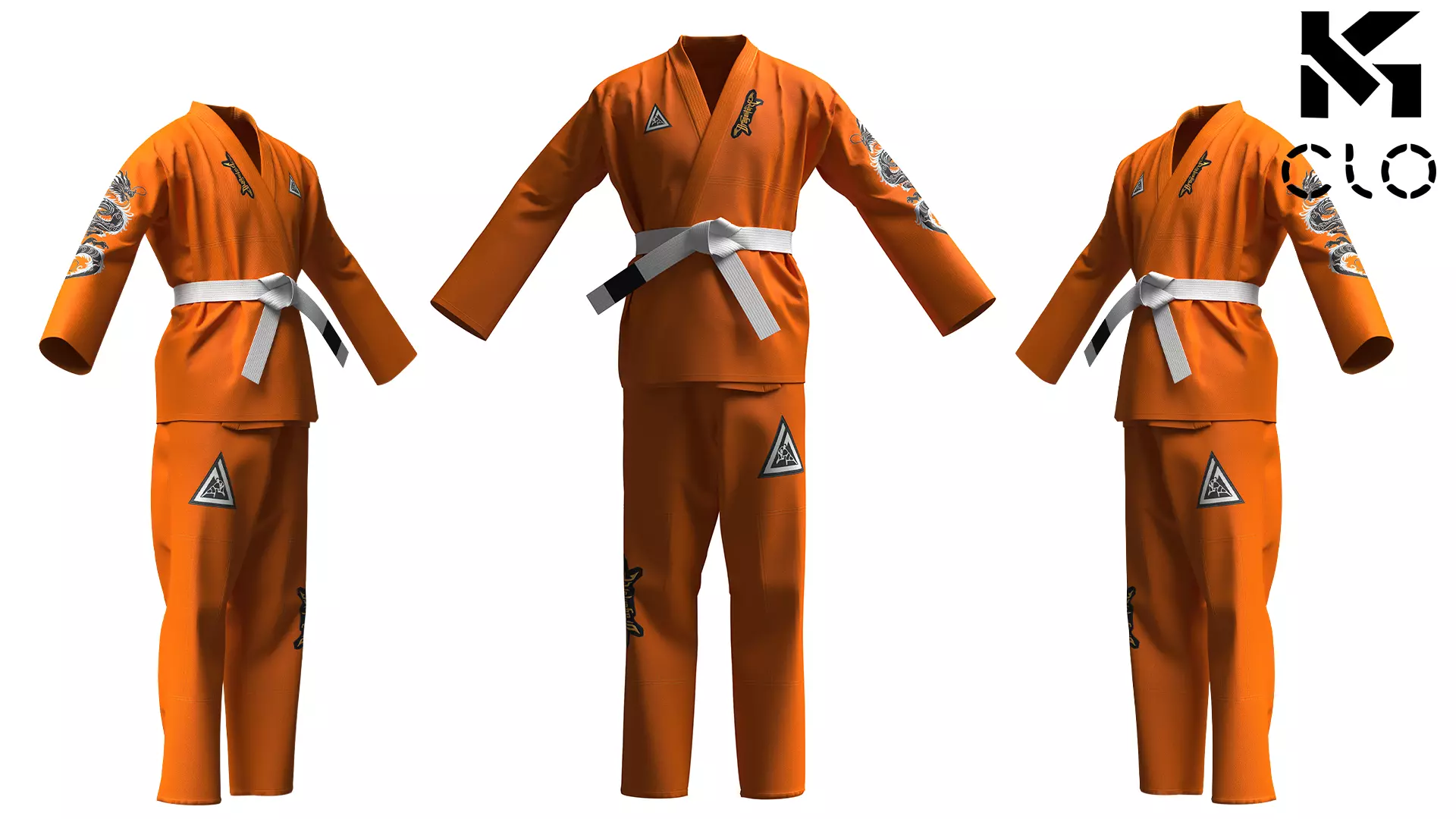 Brazilian Jiu-Jitsu Gi High-Quality BJJ Martial Arts Uniform 3D model