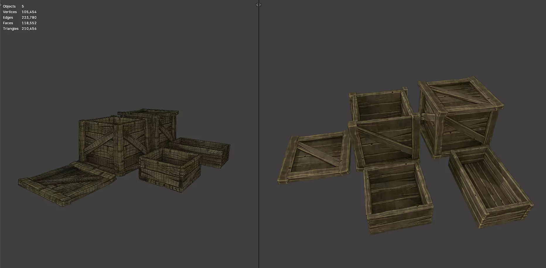 Medieval Props Stylized  3D model_2