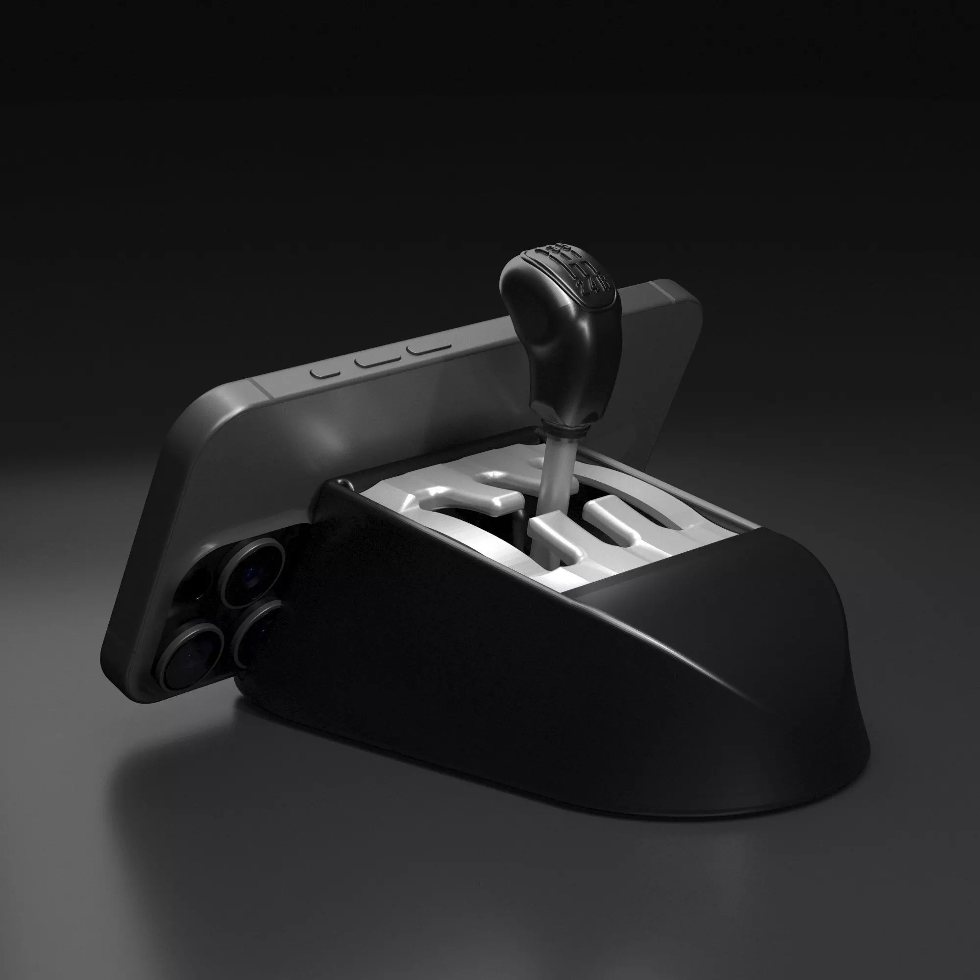 Drive nDock  Phone Stand  Gear Shift Anti-Stress Toy  3D print model_1