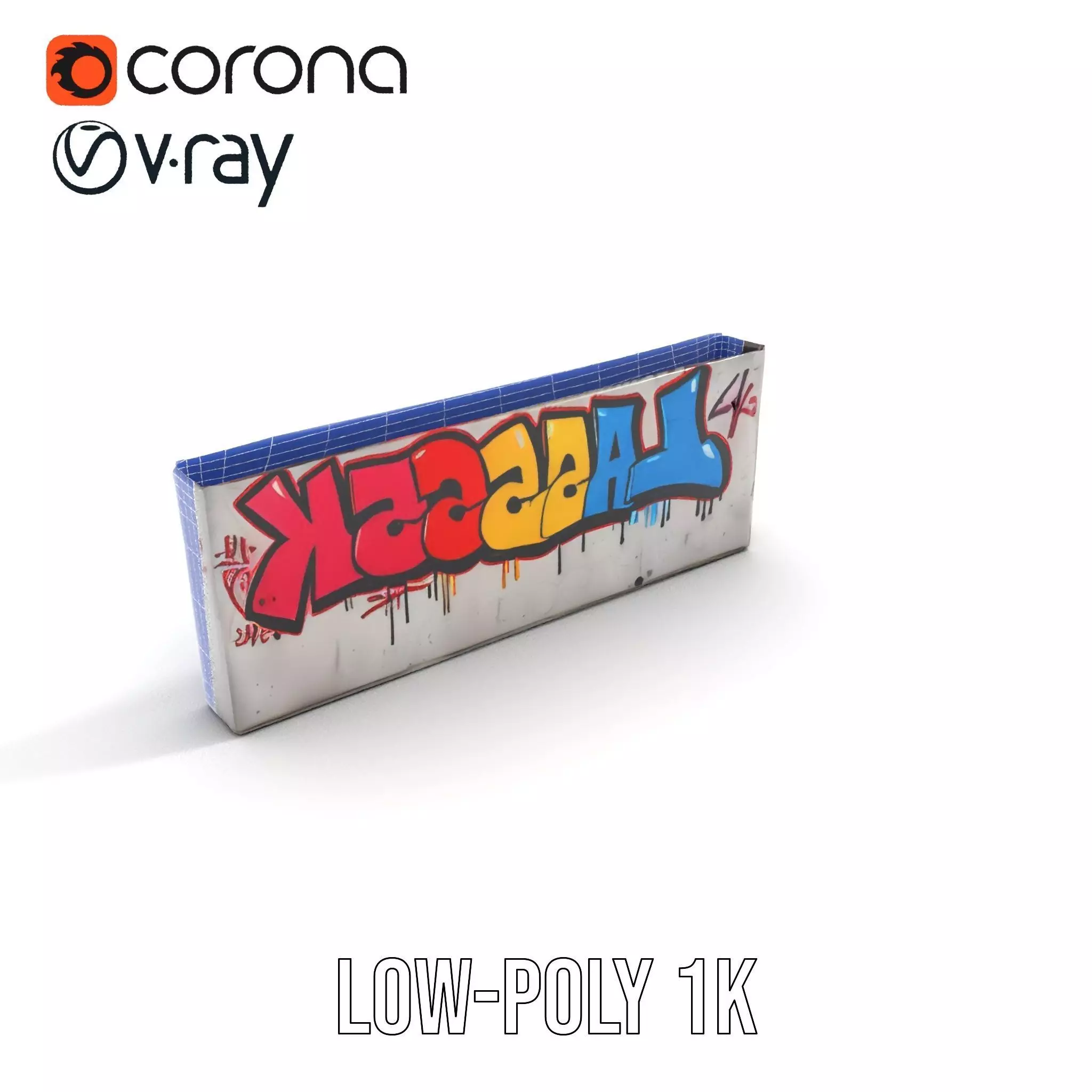 Vibrant Graffiti Wall model pack Low-poly 3D model_22