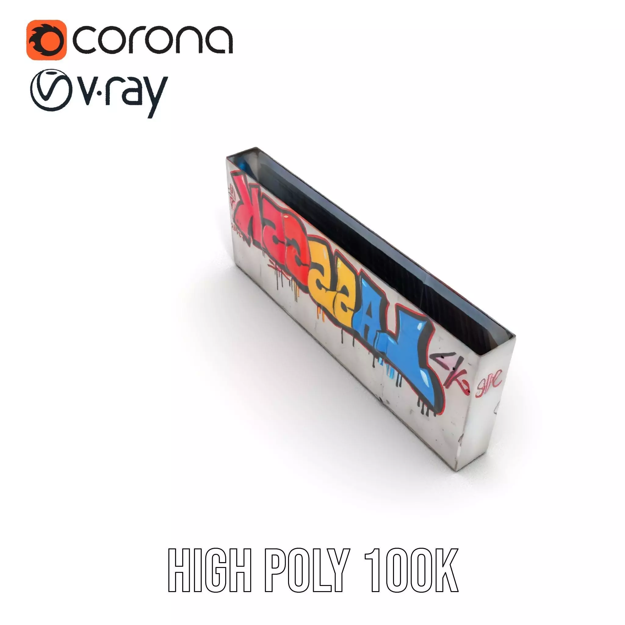 Vibrant Graffiti Wall model pack Low-poly 3D model_26