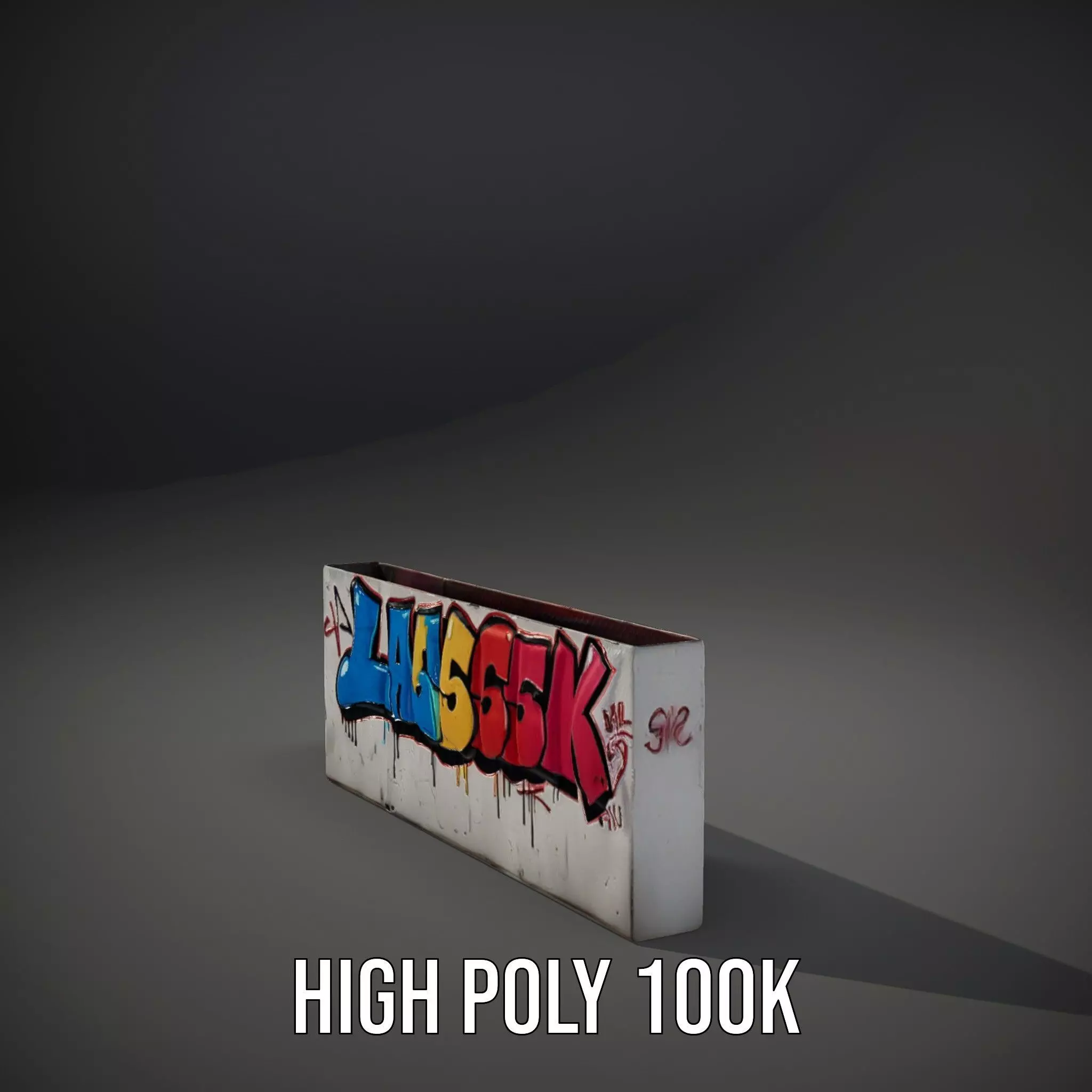 Vibrant Graffiti Wall model pack Low-poly 3D model_35
