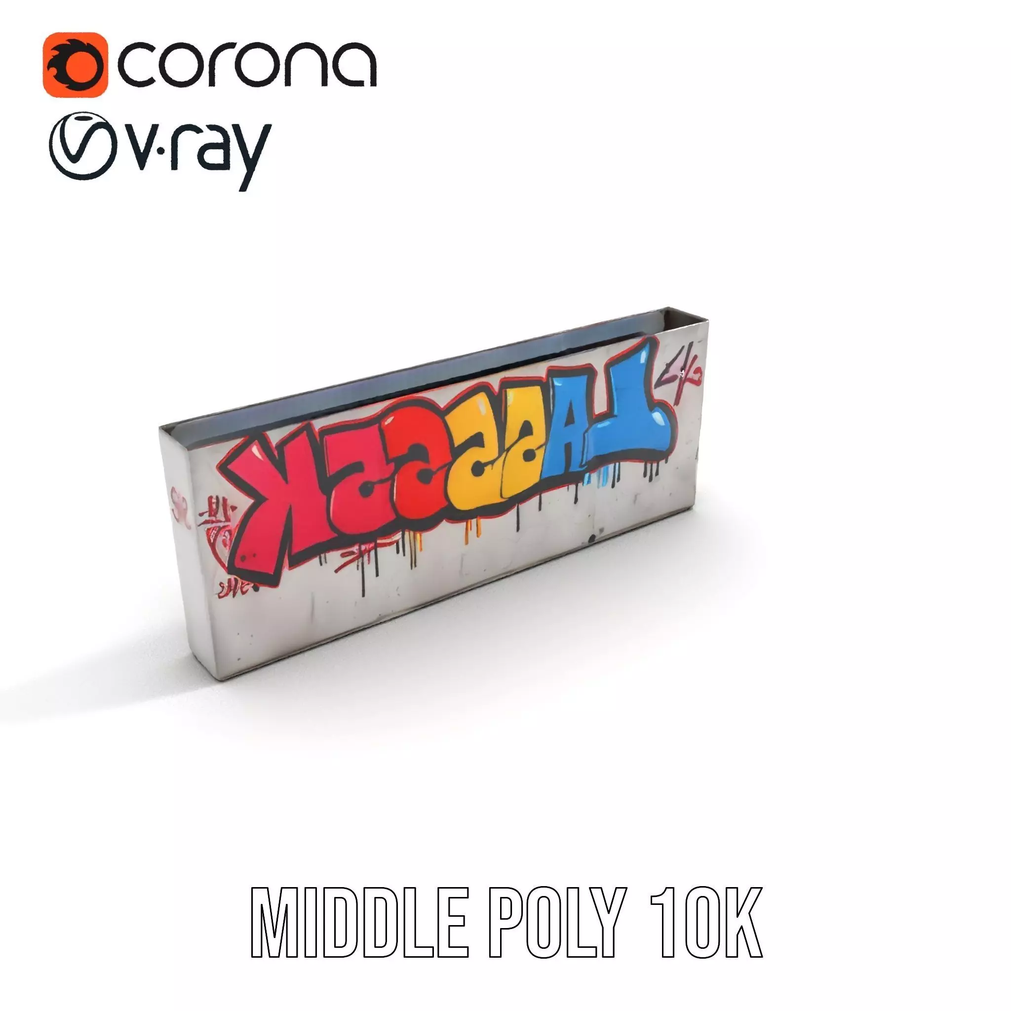 Vibrant Graffiti Wall model pack Low-poly 3D model_6