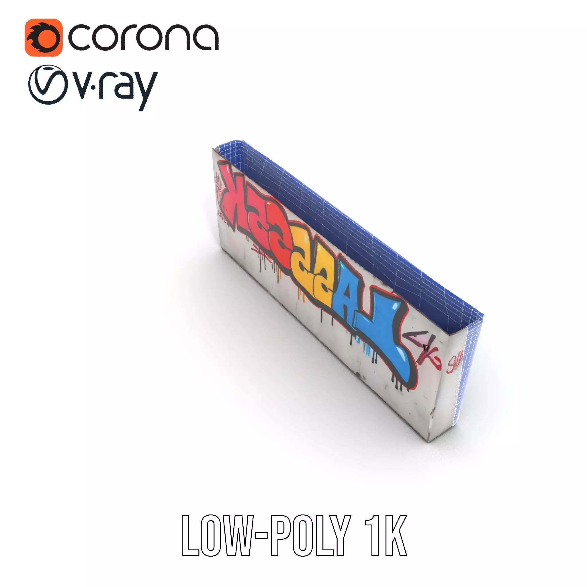 Vibrant Graffiti Wall model pack Low-poly 3D model_14