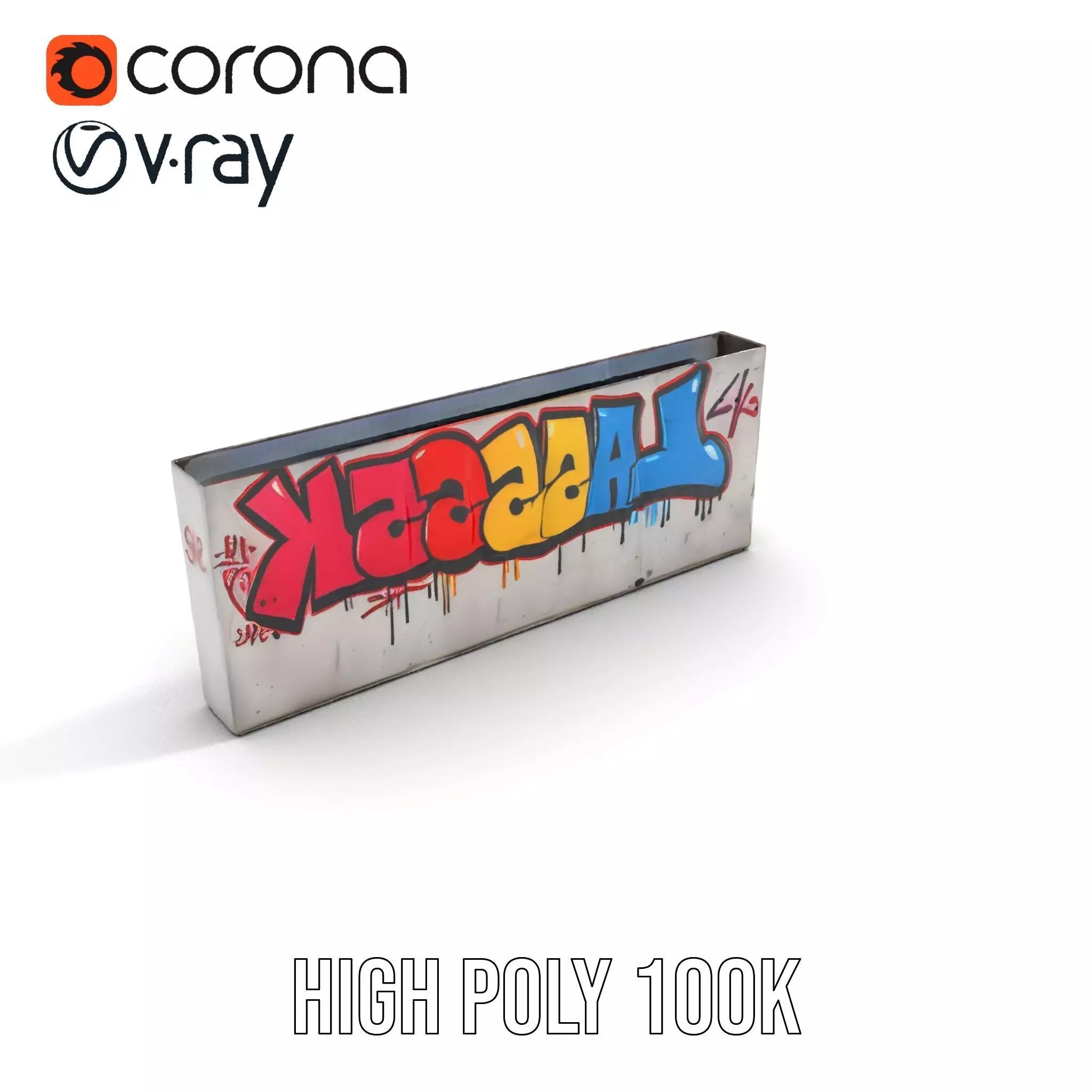 Vibrant Graffiti Wall model pack Low-poly 3D model_17