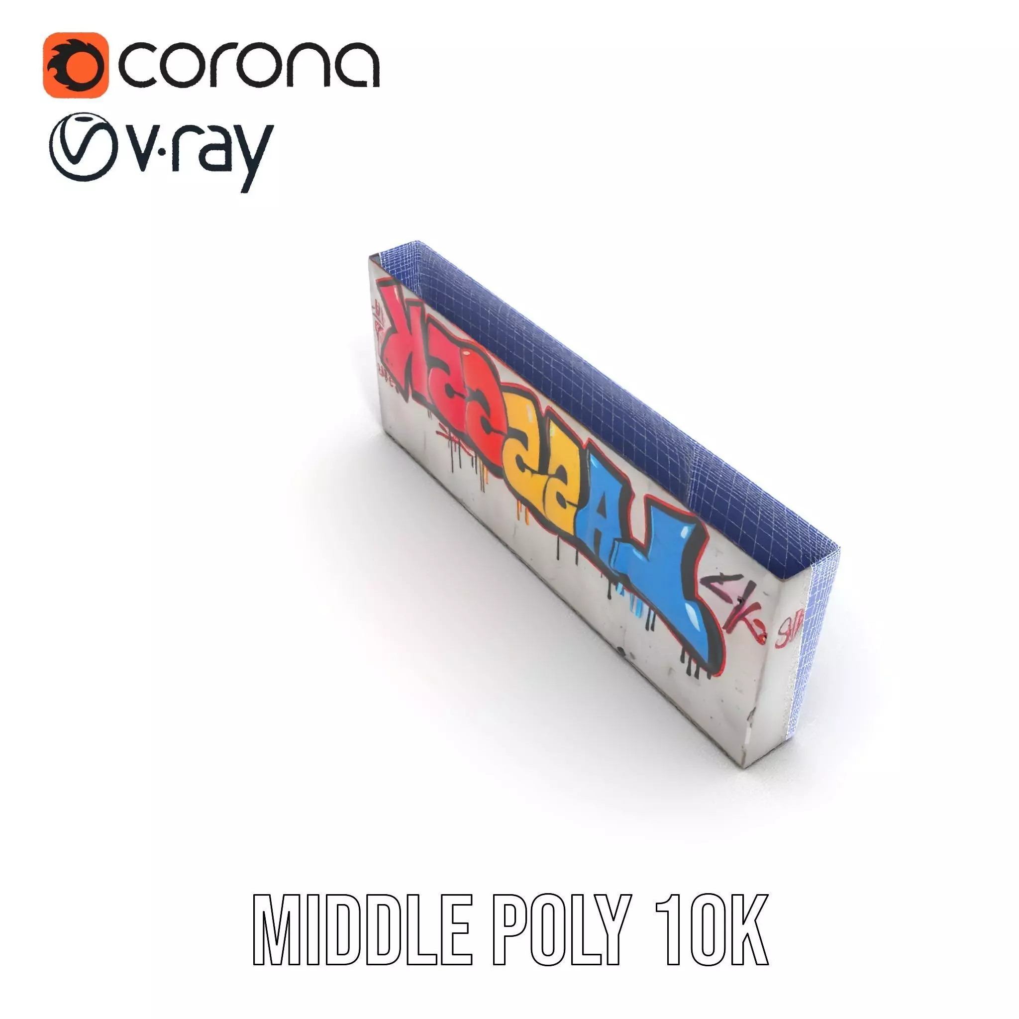Vibrant Graffiti Wall model pack Low-poly 3D model_21
