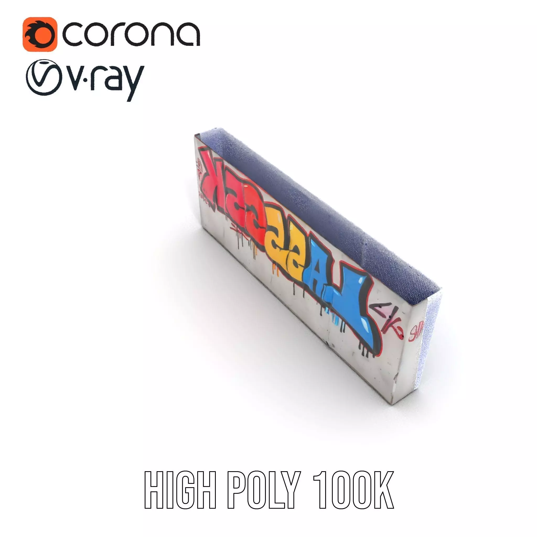 Vibrant Graffiti Wall model pack Low-poly 3D model_20