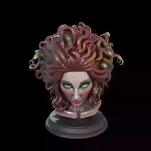 2165  Medusa Gorgon Head 3D Model  magic
