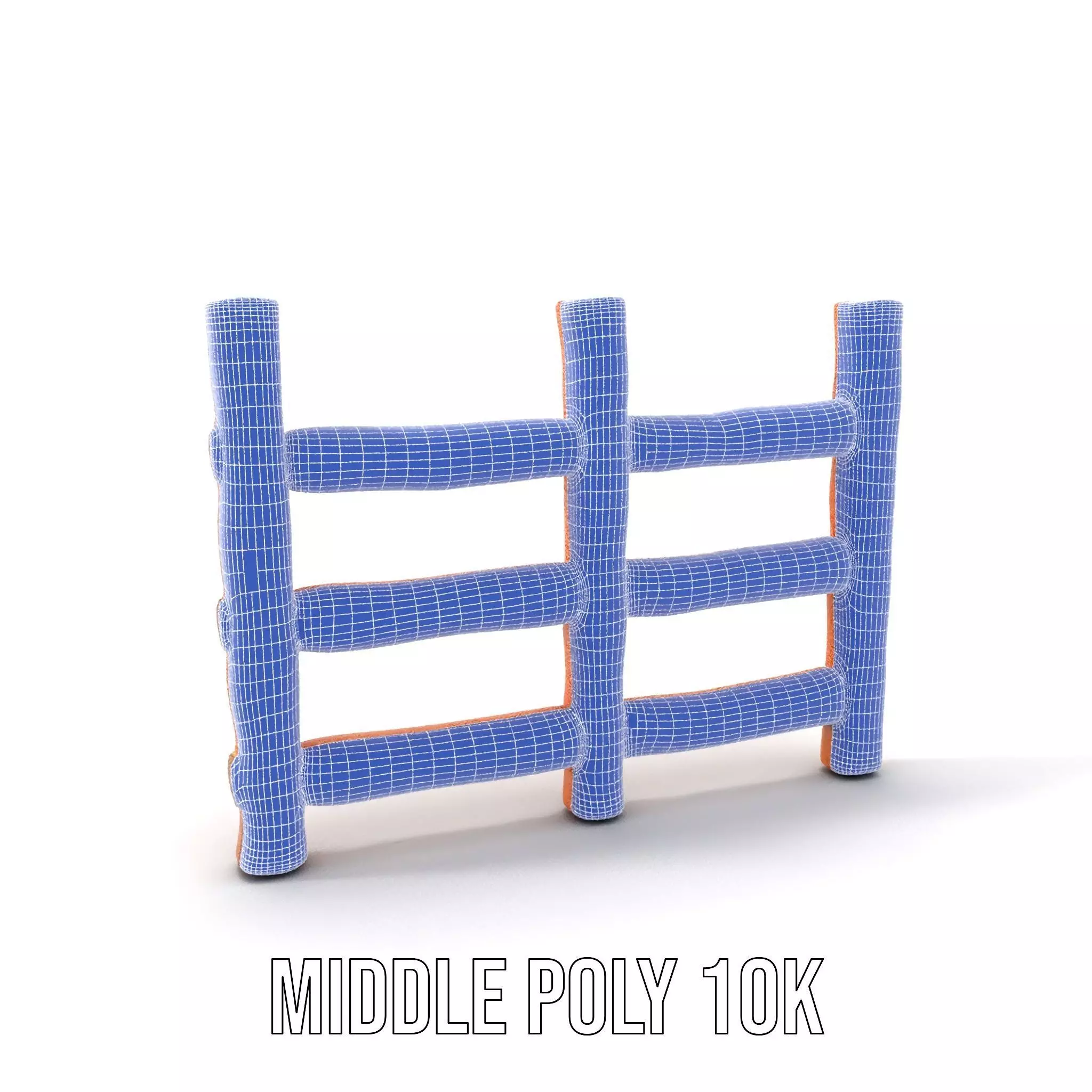 Rustic Wood Fence model pack Low-poly 3D model_6