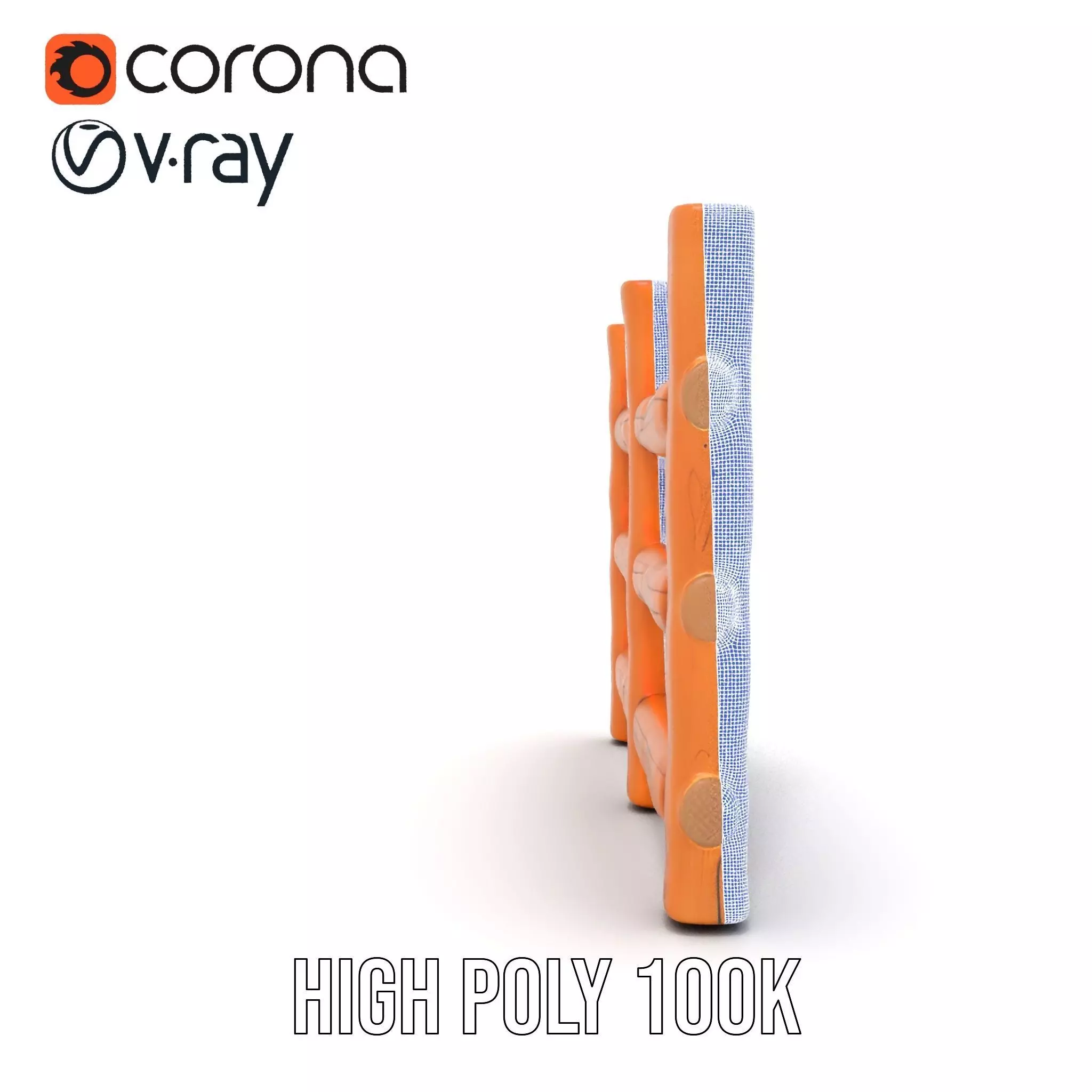 Rustic Wood Fence model pack Low-poly 3D model_34