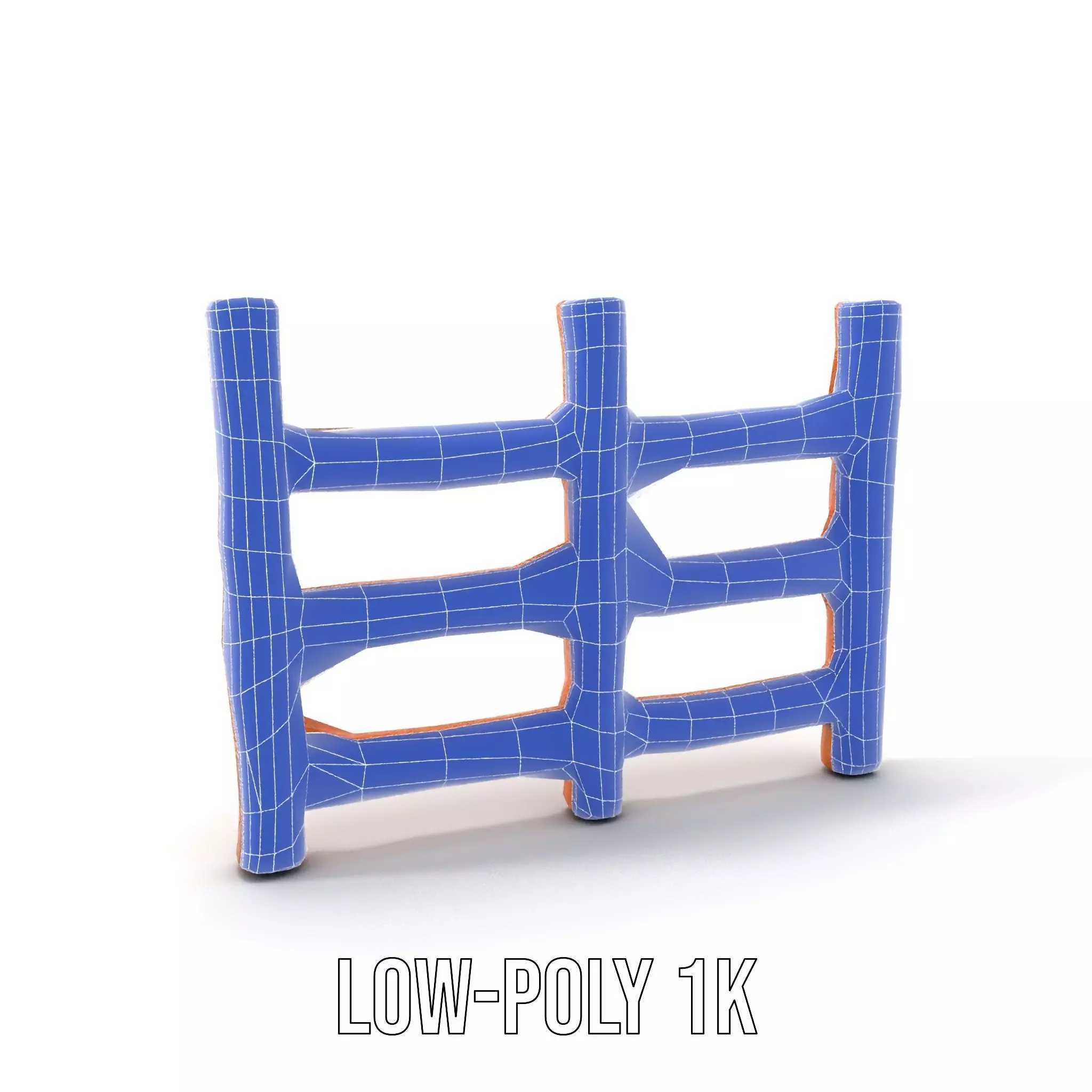 Rustic Wood Fence model pack Low-poly 3D model_26