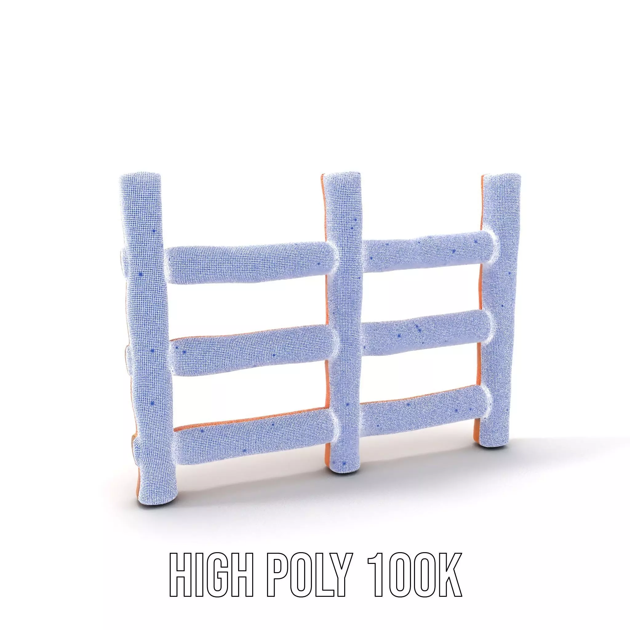 Rustic Wood Fence model pack Low-poly 3D model_5