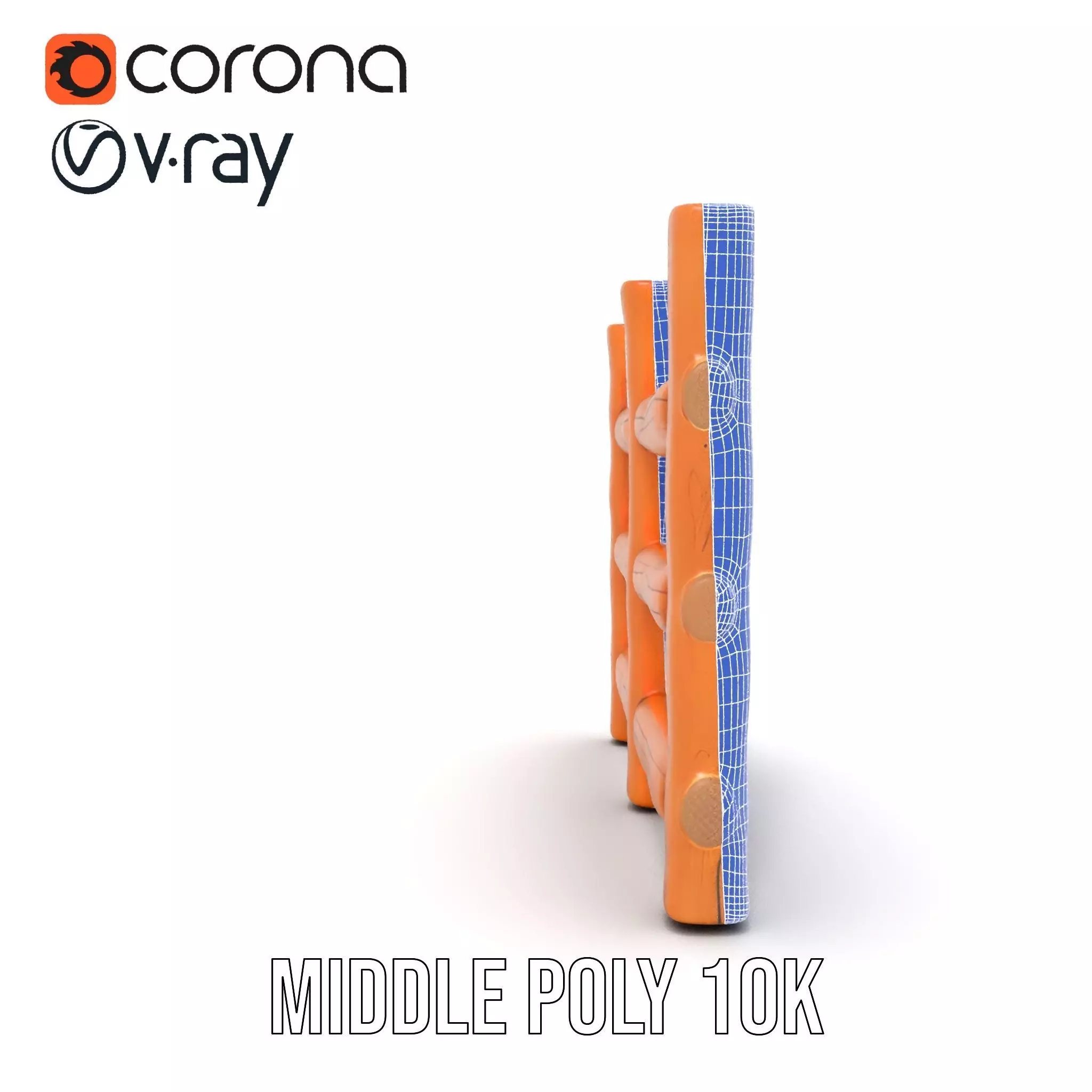 Rustic Wood Fence model pack Low-poly 3D model_30