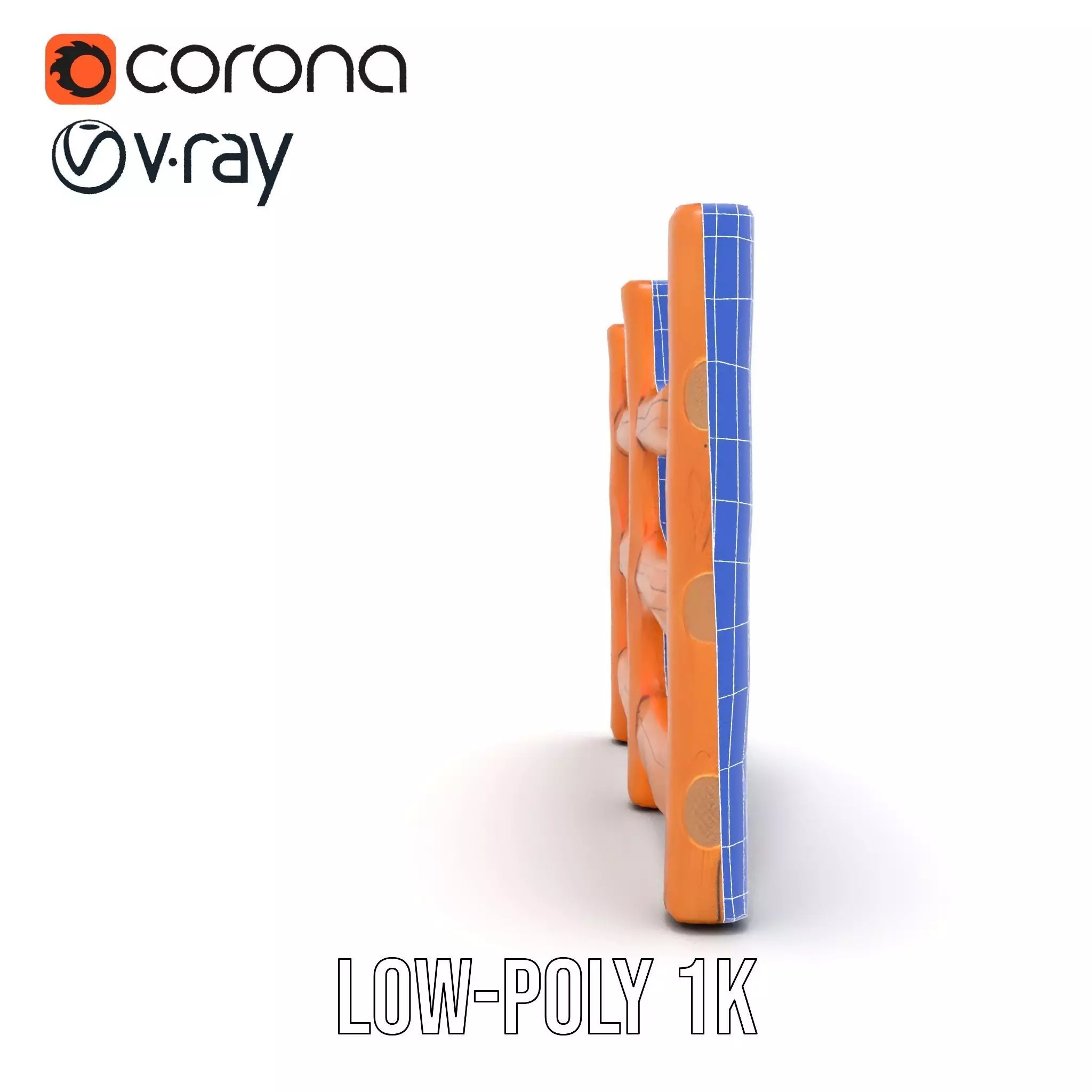 Rustic Wood Fence model pack Low-poly 3D model_23