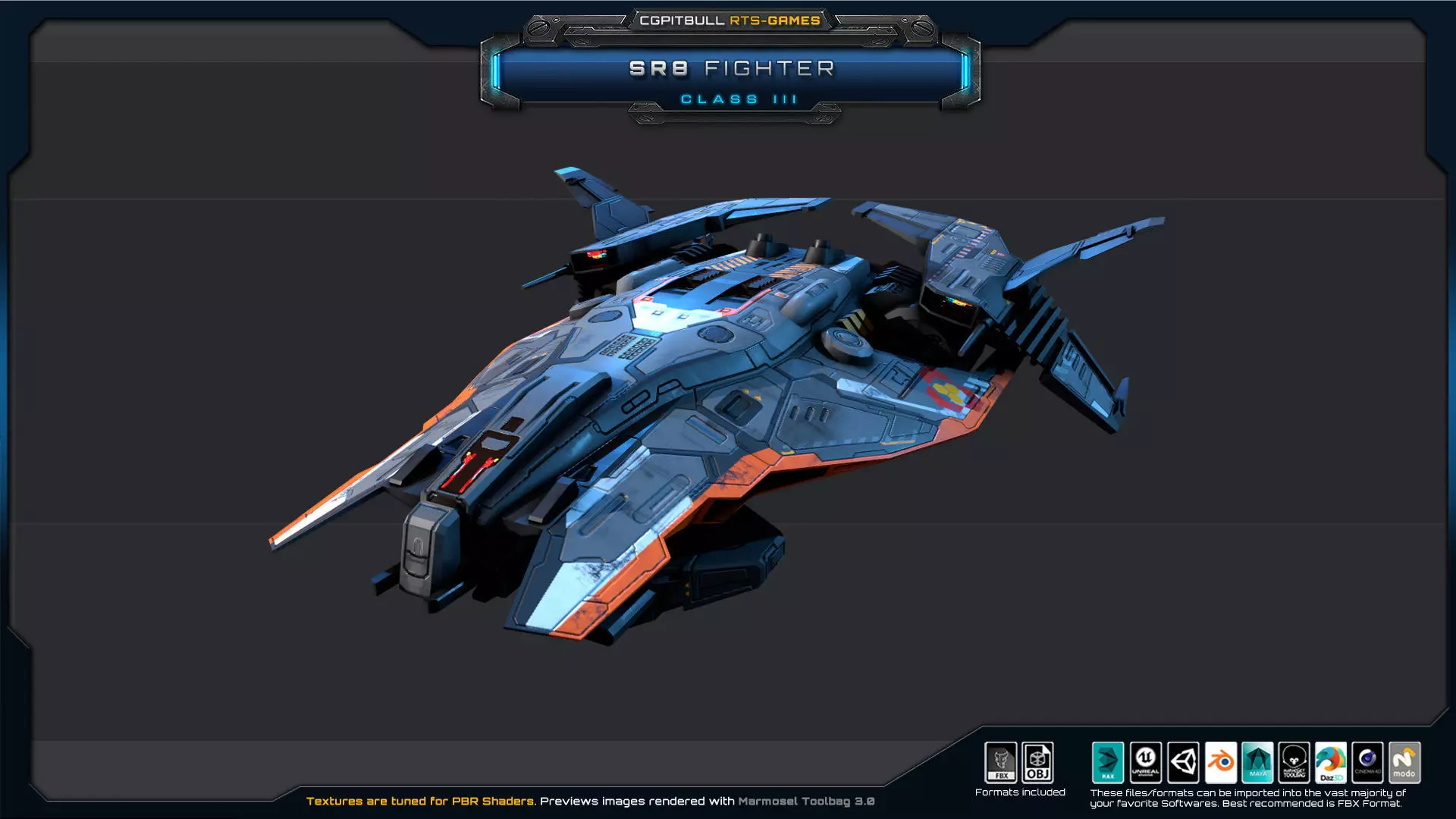 SR - Starships PACK Low-poly 3D model_51