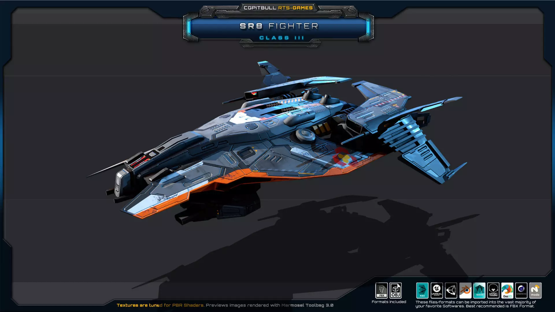 SR - Starships PACK Low-poly 3D model_49