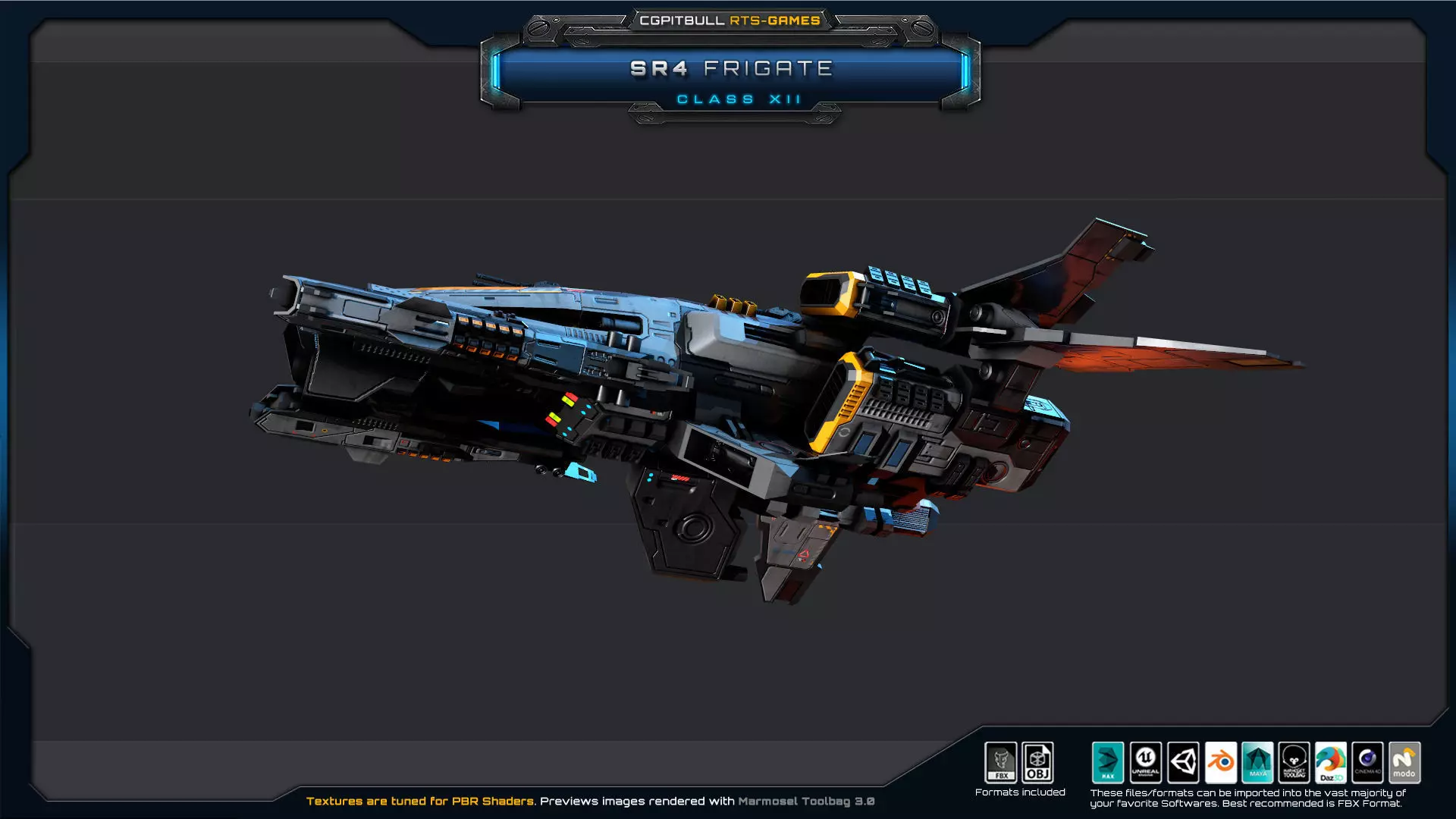 SR - Starships PACK Low-poly 3D model_22