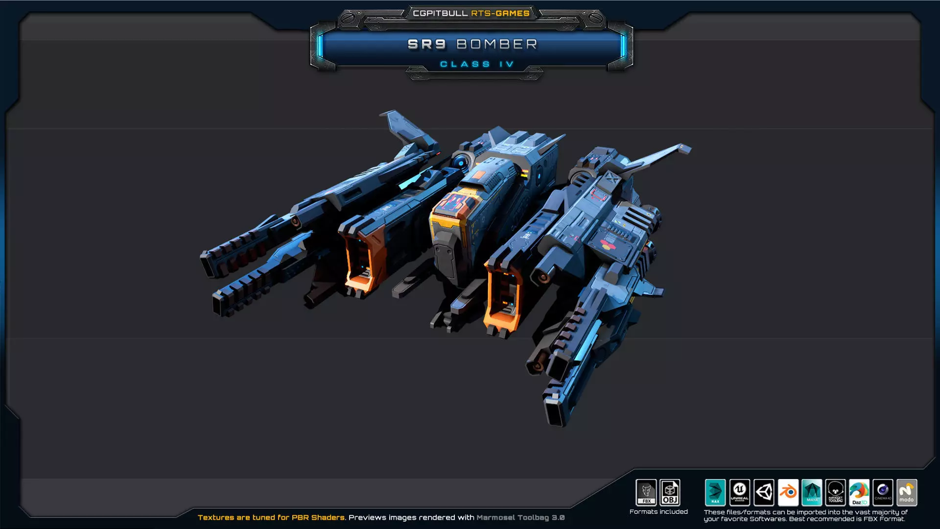 SR - Starships PACK Low-poly 3D model_57