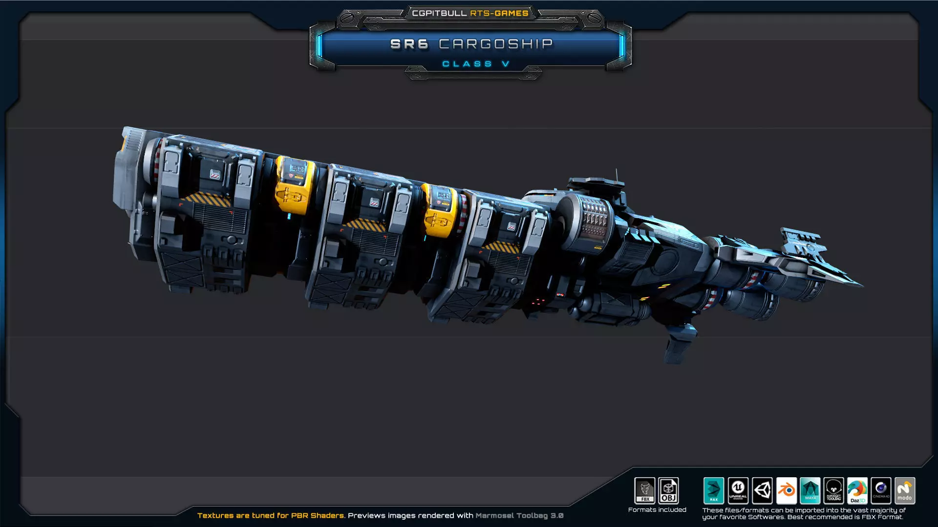 SR - Starships PACK Low-poly 3D model_38