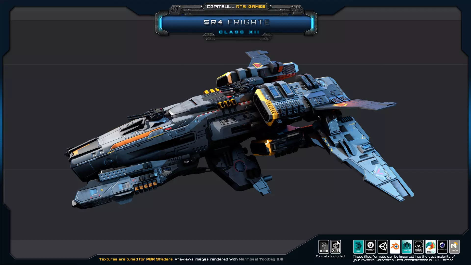 SR - Starships PACK Low-poly 3D model_20