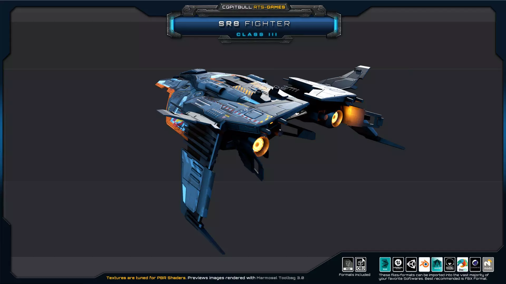 SR - Starships PACK Low-poly 3D model_52