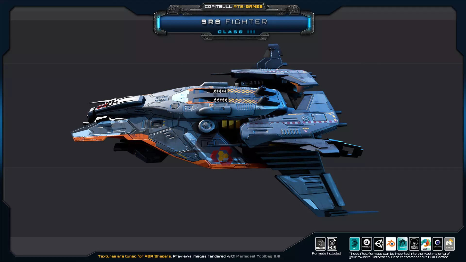 SR - Starships PACK Low-poly 3D model_50