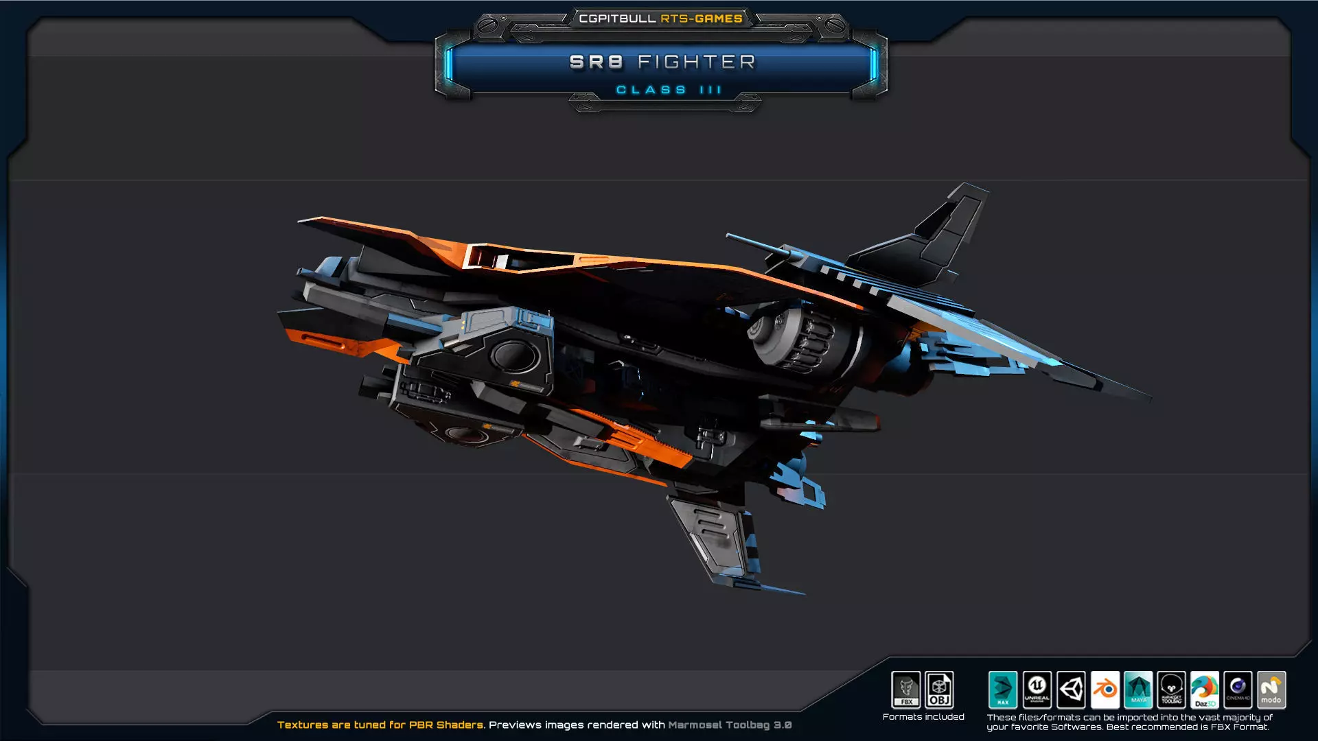 SR - Starships PACK Low-poly 3D model_53