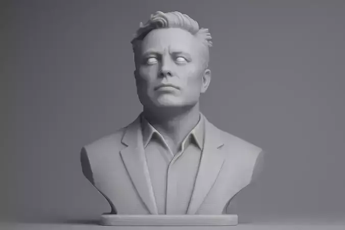 Elon Musk Bust STL File Modern Collectible Model