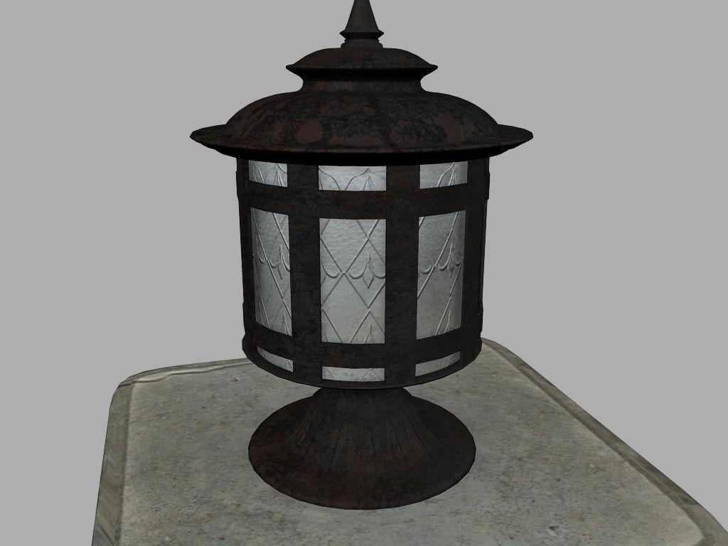 Driveway Gate Old Free low-poly 3D model_7