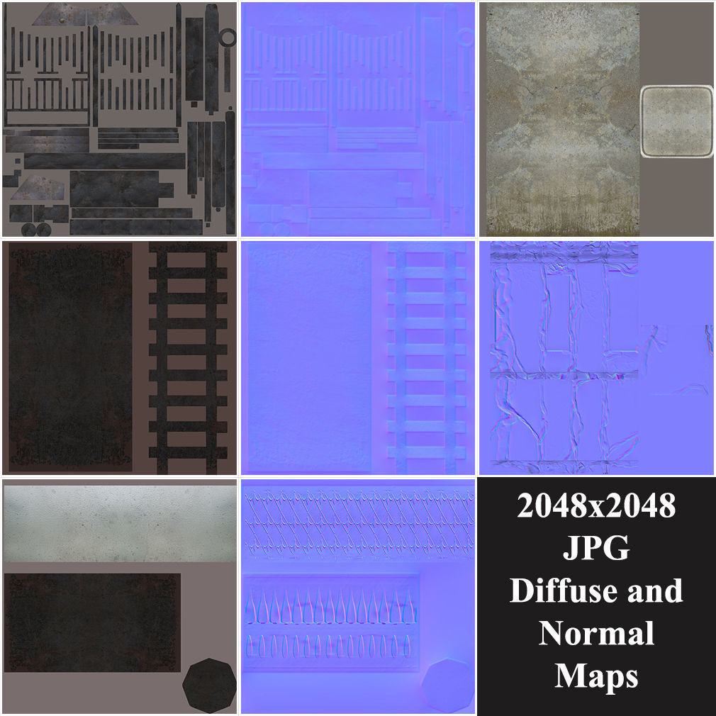 Driveway Gate Old Free low-poly 3D model_9