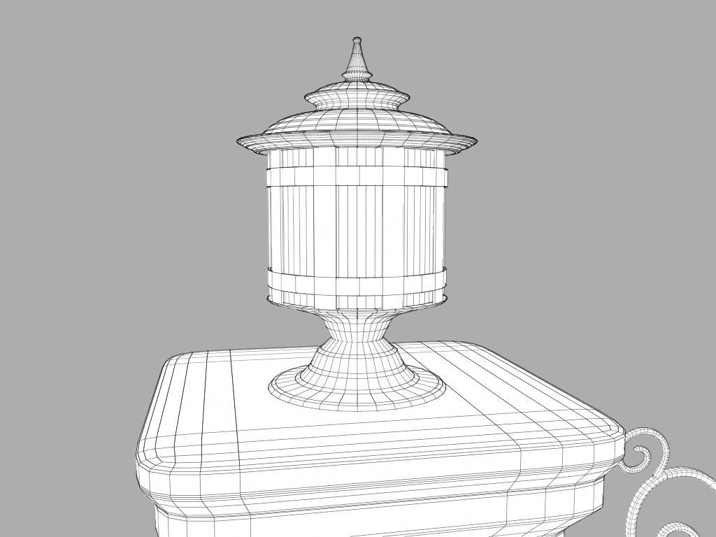 Driveway Gate Old Free low-poly 3D model_8