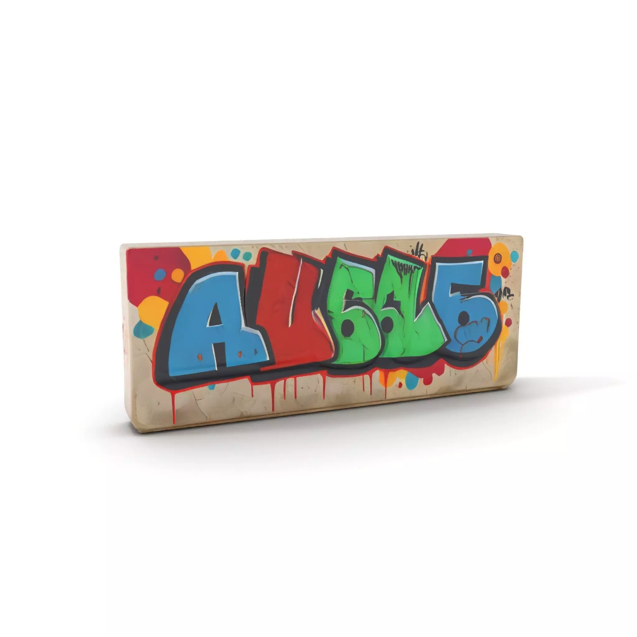 Vibrant Graffiti Block model pack Texture_0