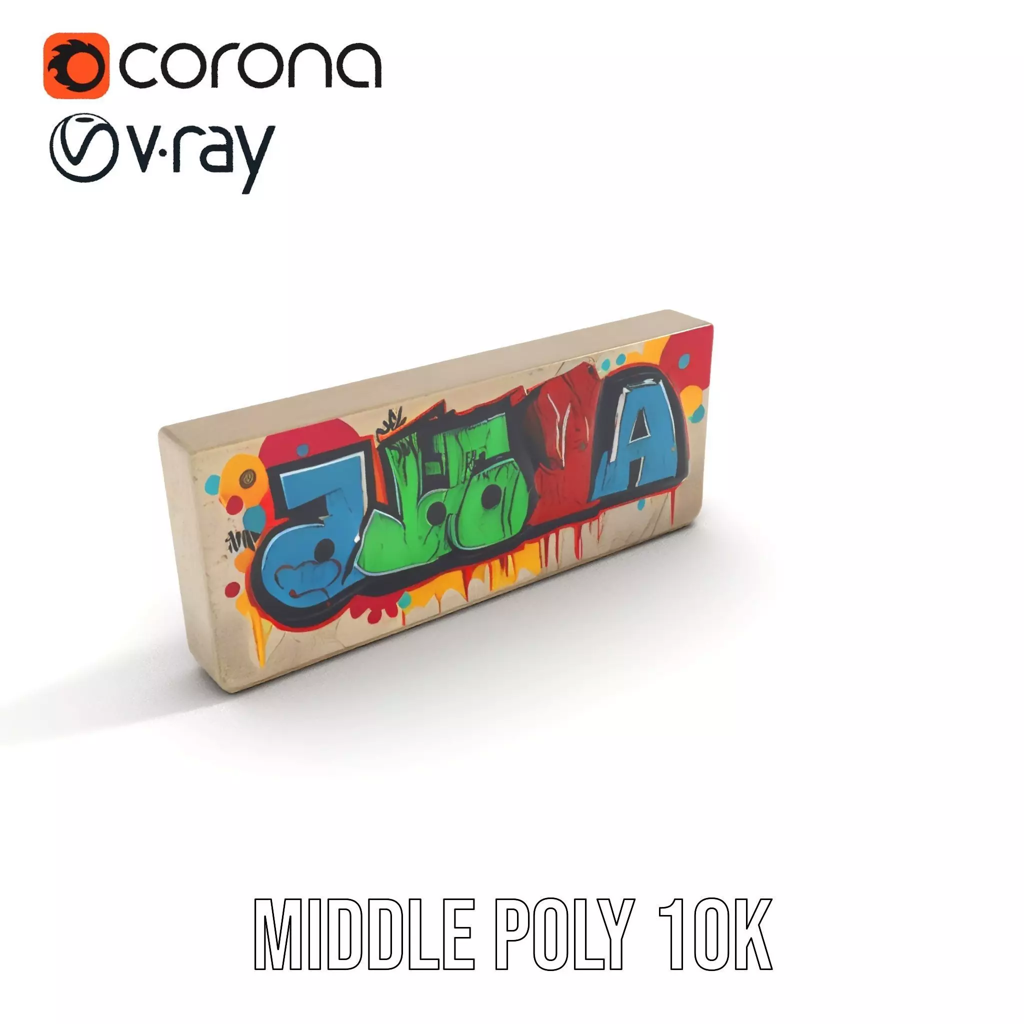 Vibrant Graffiti Block model pack Texture_7